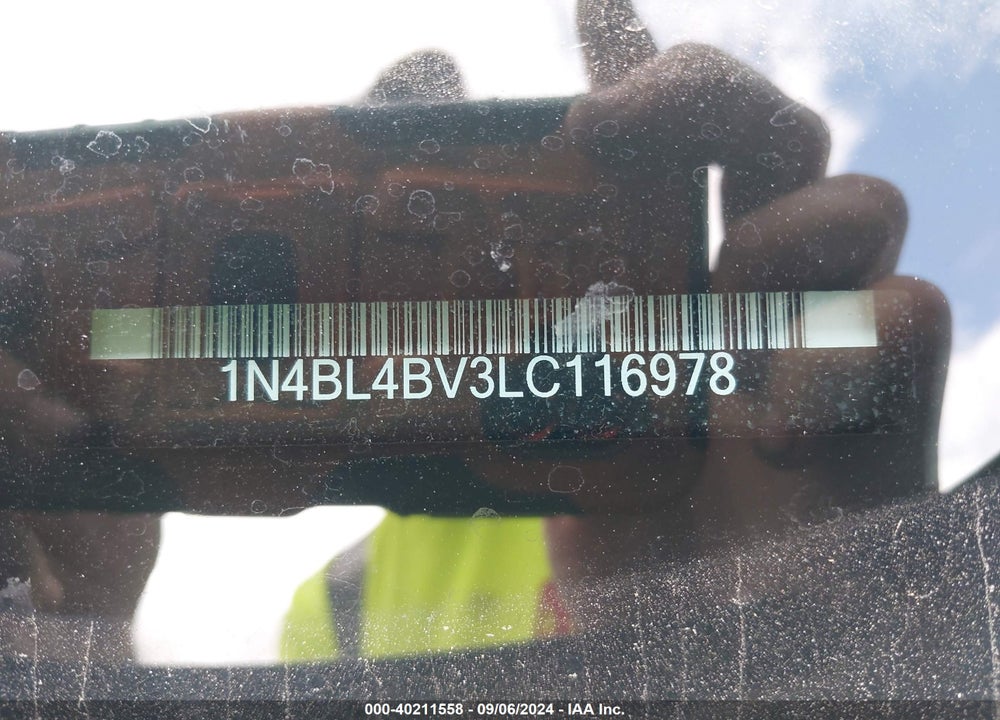 2020 NISSAN ALTIMA S FWD VIN: 1N4BL4BV3LC116978