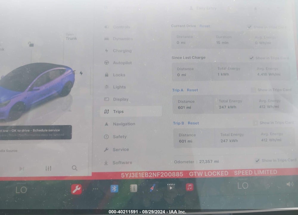 2022 TESLA MODEL 3 LONG RANGE DUAL MOTOR ALL-WHEEL DRIVE VIN: 5YJ3E1EB2NF200885