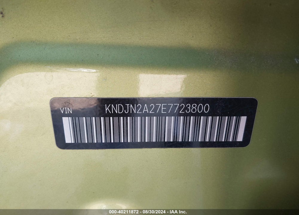 2014 KIA SOUL VIN: KNDJN2A27E7723800