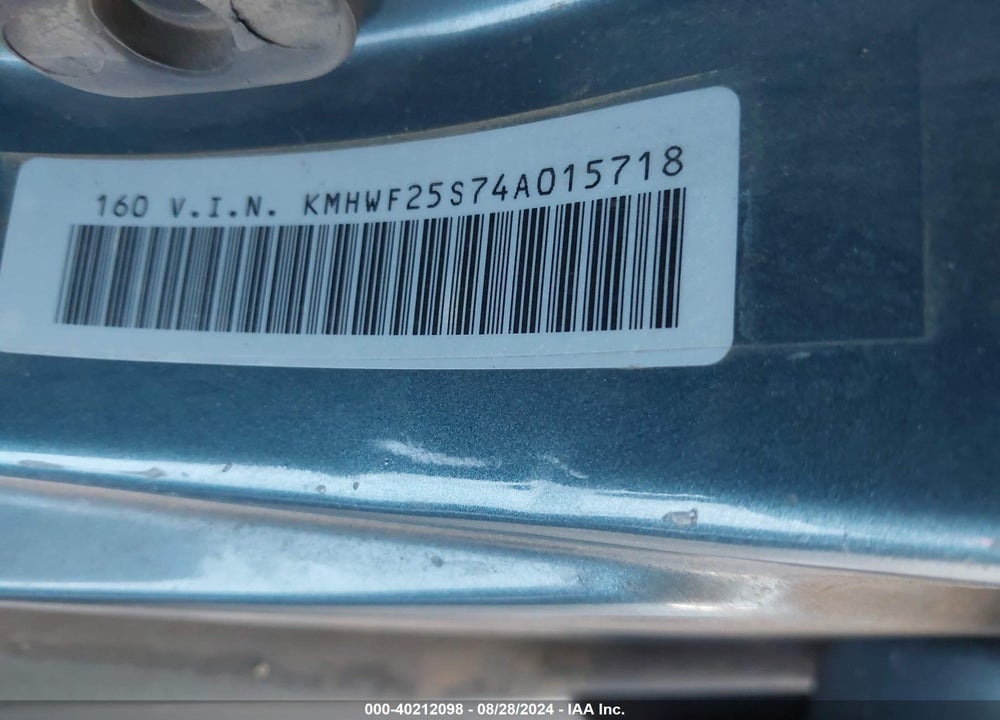 2004 HYUNDAI SONATA VIN: KMHWF25S74A015718