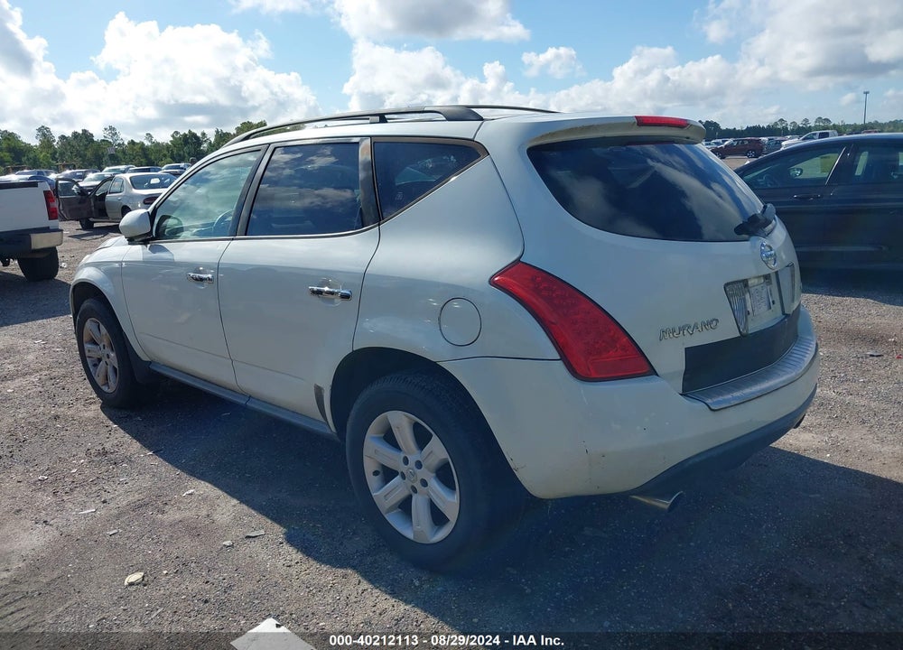 2007 NISSAN MURANO S VIN: JN8AZ08W57W618574