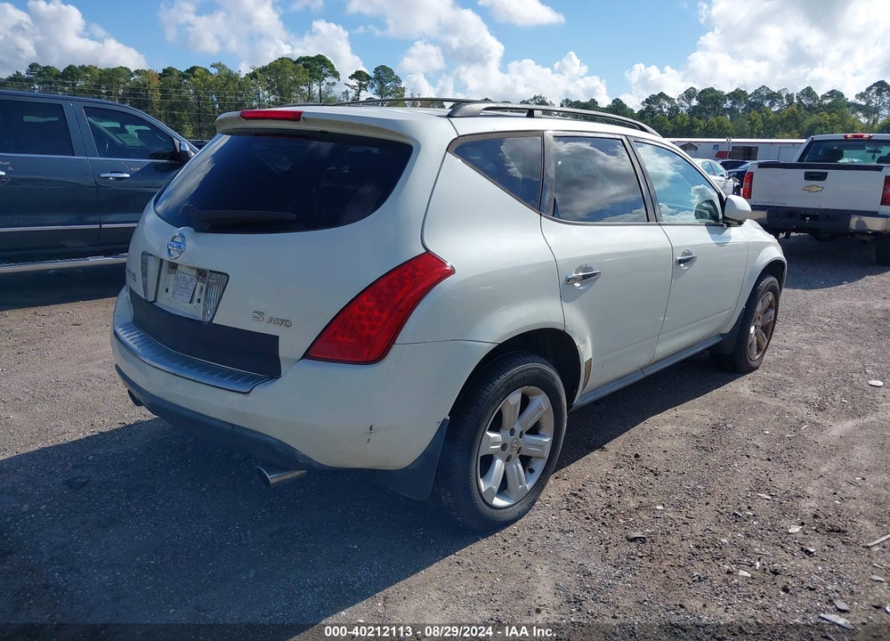 2007 NISSAN MURANO S VIN: JN8AZ08W57W618574