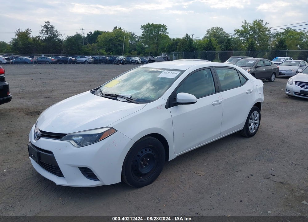 2016 TOYOTA COROLLA LE VIN: 2T1BURHE3GC504236