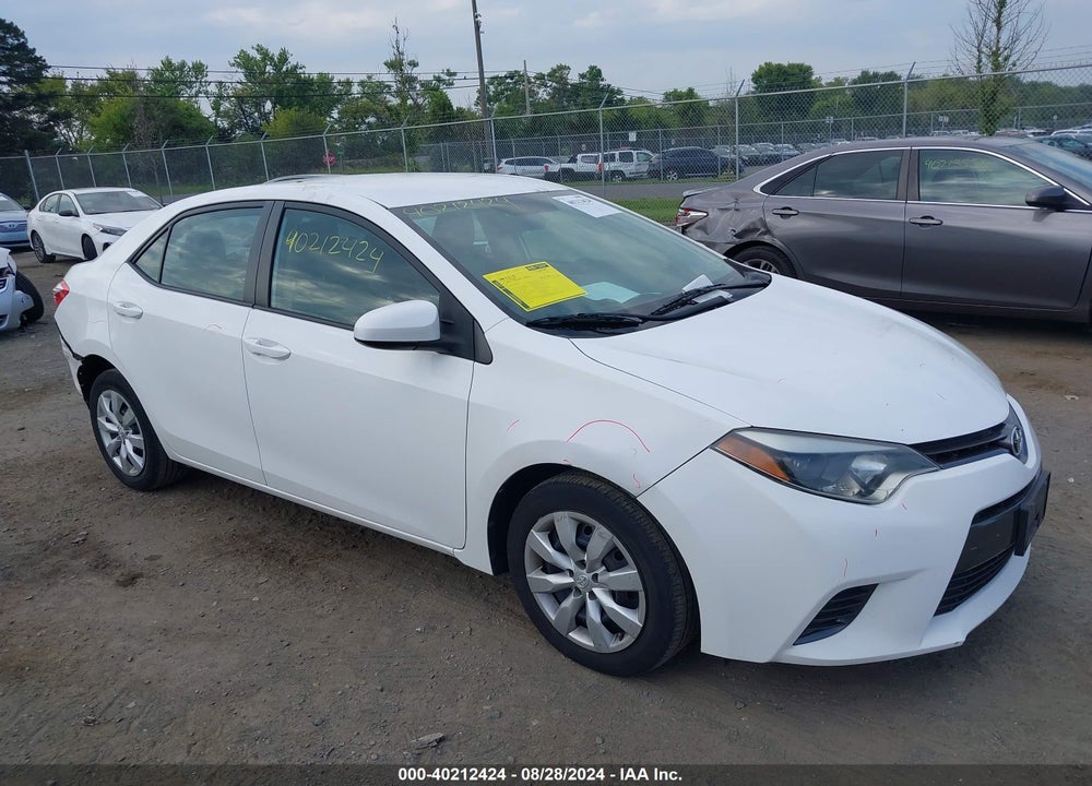 2016 TOYOTA COROLLA LE VIN: 2T1BURHE3GC504236