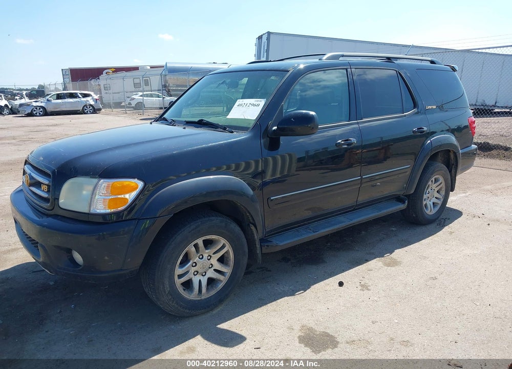 2003 TOYOTA SEQUOIA LIMITED VIN: 5TDBT48A33S184761