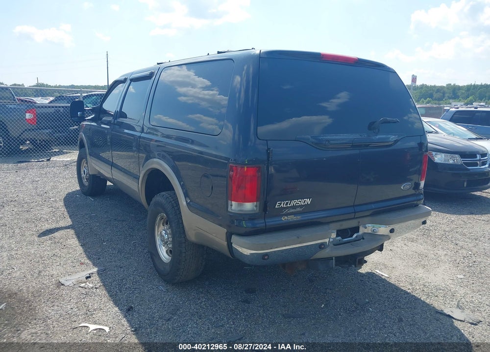 2000 FORD EXCURSION LIMITED VIN: 1FMNU43S8YEC52569
