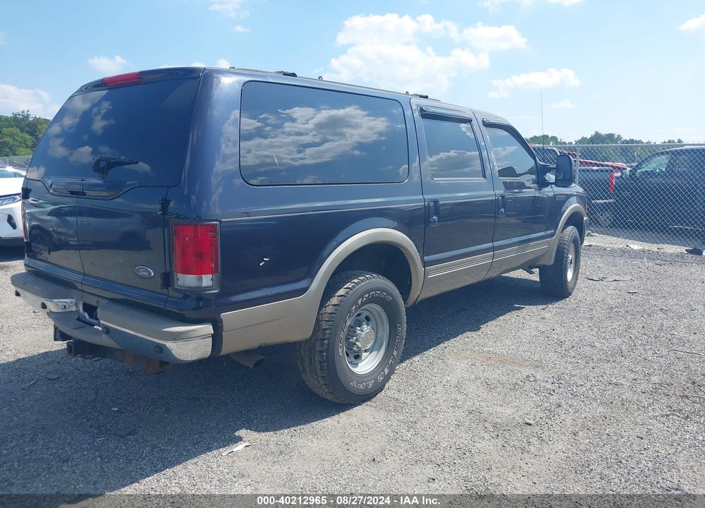 2000 FORD EXCURSION LIMITED VIN: 1FMNU43S8YEC52569