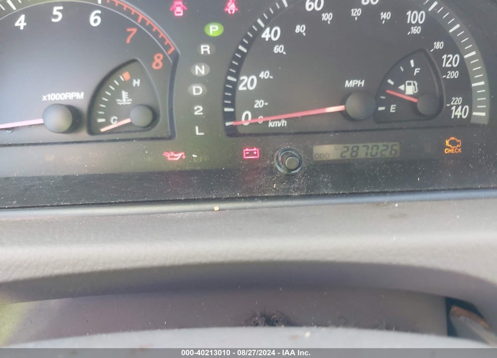 2002 TOYOTA CAMRY XLE V6 VIN: 4T1BF30K92U020815
