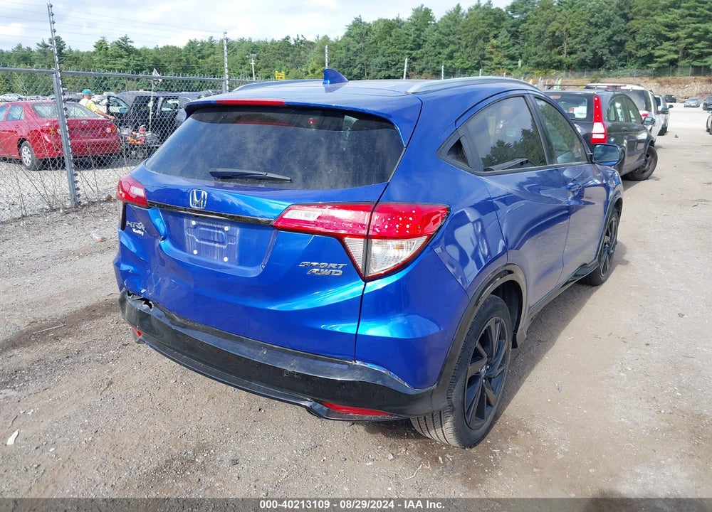 2022 HONDA HR-V AWD SPORT VIN: 3CZRU6H13NM757842