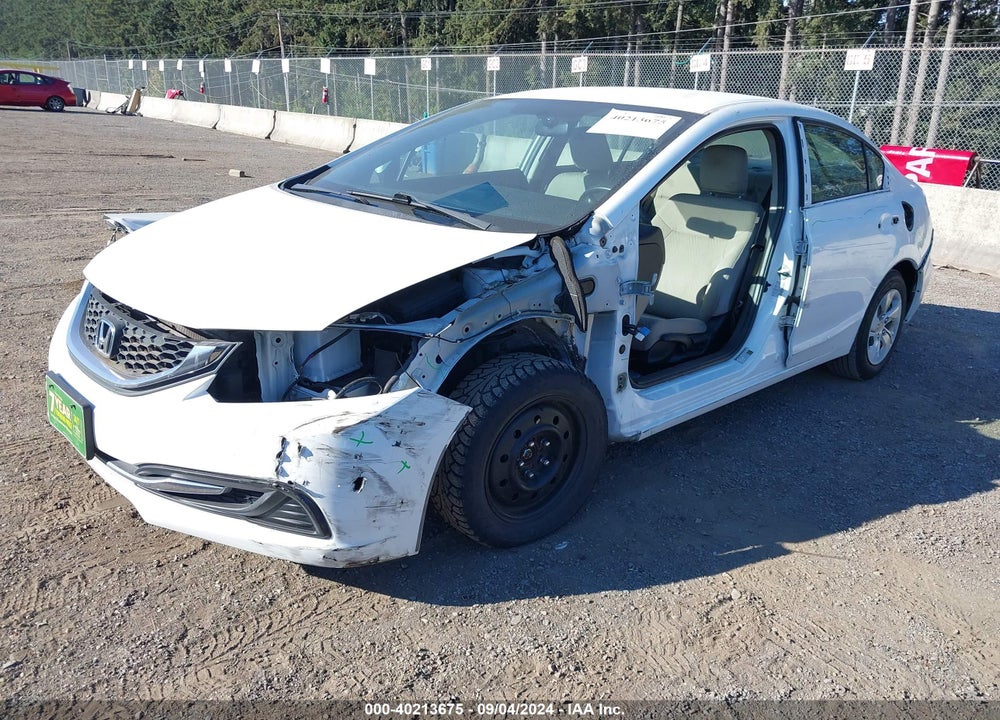 2014 HONDA CIVIC LX VIN: 19XFB2F51EE238666