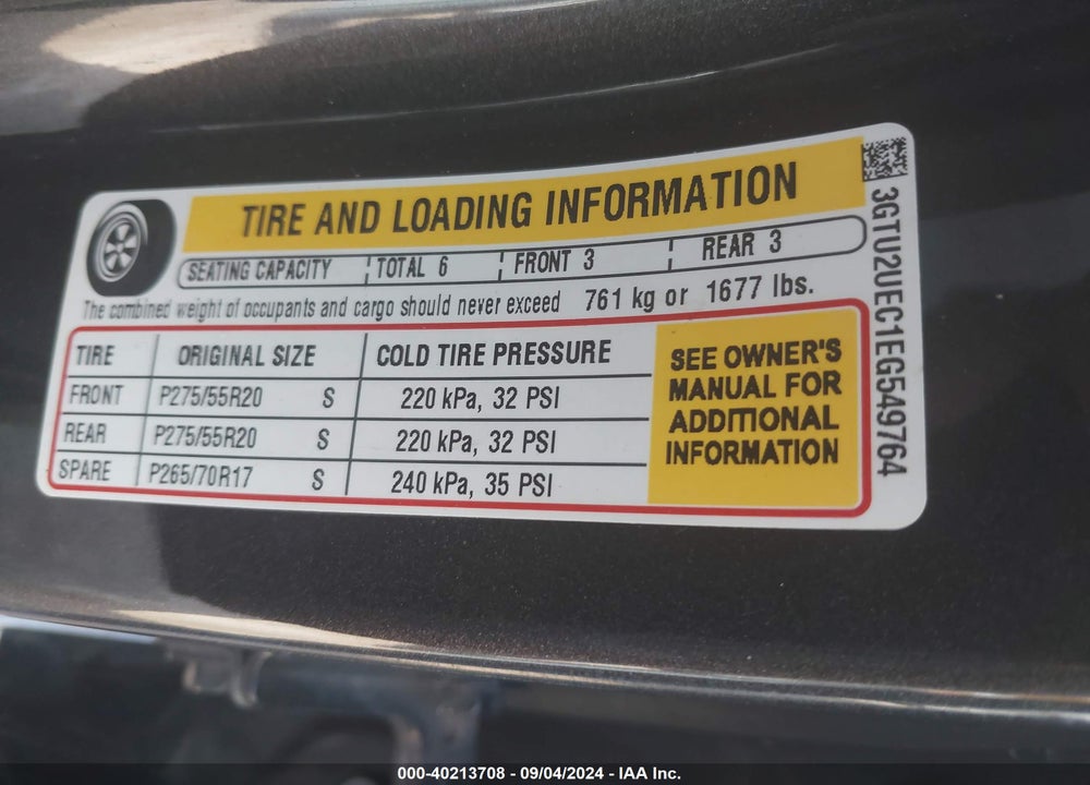 2014 GMC SIERRA 1500 SLE VIN: 3GTU2UEC1EG549764
