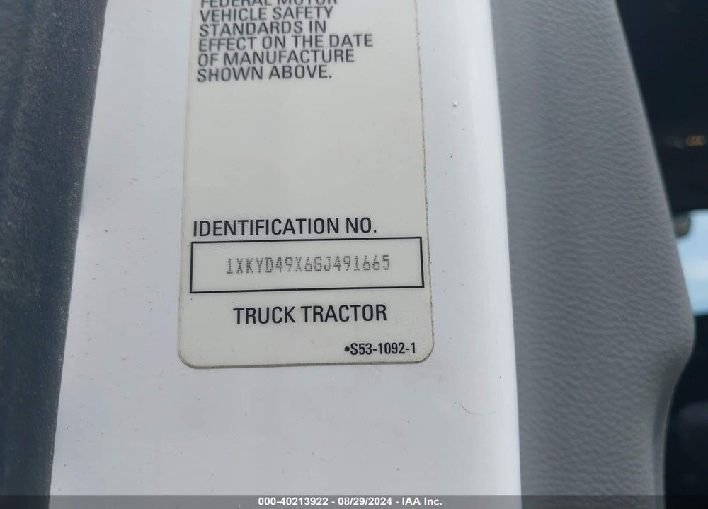 2016 KENWORTH CONSTRUCTION T680 VIN: 1XKYD49X6GJ491665
