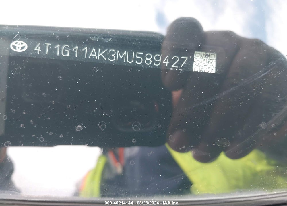 2021 TOYOTA CAMRY SE VIN: 4T1G11AK3MU589427