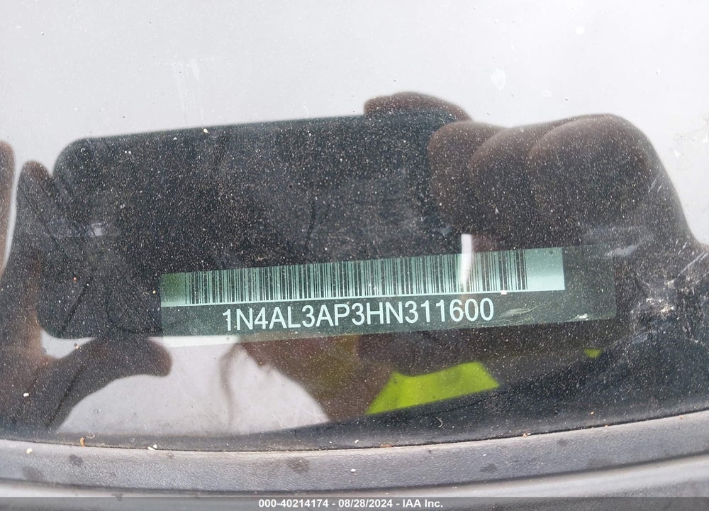2017 NISSAN ALTIMA VIN: 1N4AL3AP3HN311600