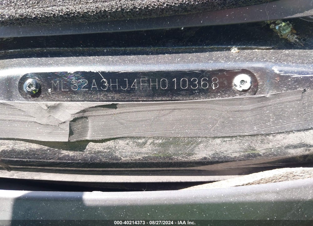 2015 MITSUBISHI MIRAGE VIN: ML32A3HJ4FH010368