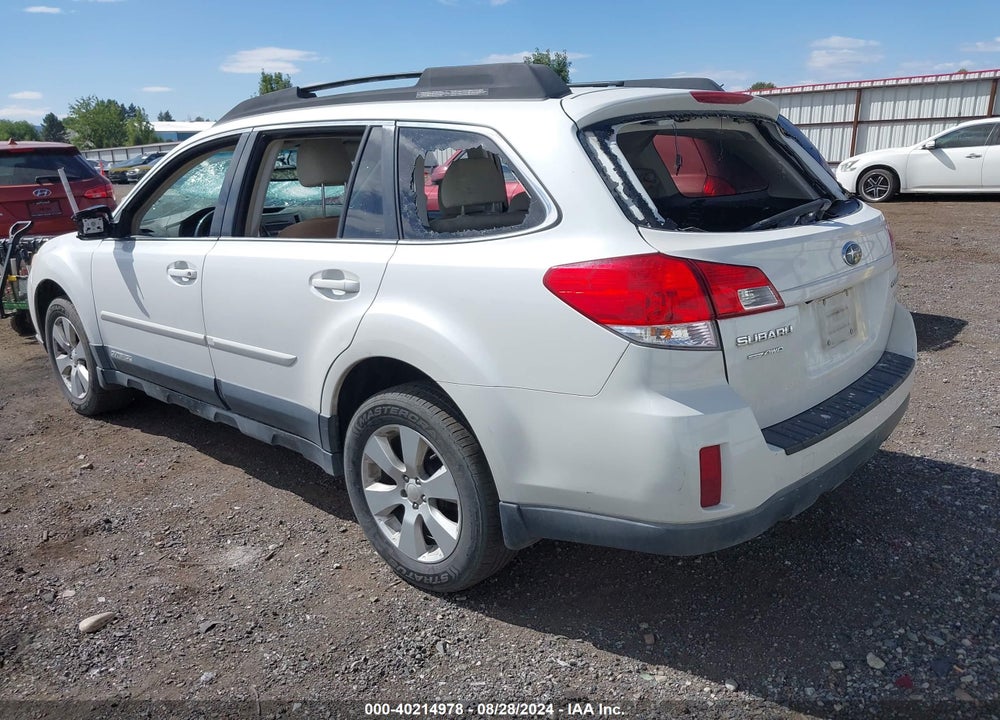 2011 SUBARU OUTBACK 2.5I PREMIUM VIN: 4S4BRBGC6B3399584