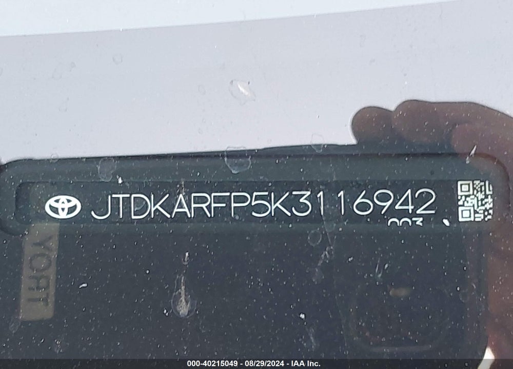 2019 TOYOTA PRIUS PRIME ADVANCED VIN: JTDKARFP5K3116942
