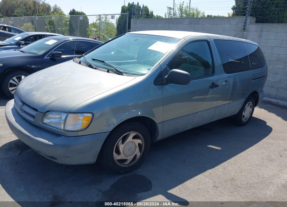 2000 TOYOTA SIENNA CE VIN: 4T3ZF19C2YU236584