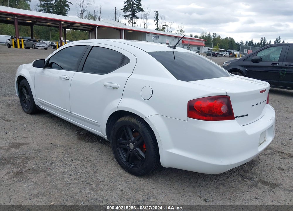 2012 DODGE AVENGER SXT VIN: 1C3CDZCB8CN156561