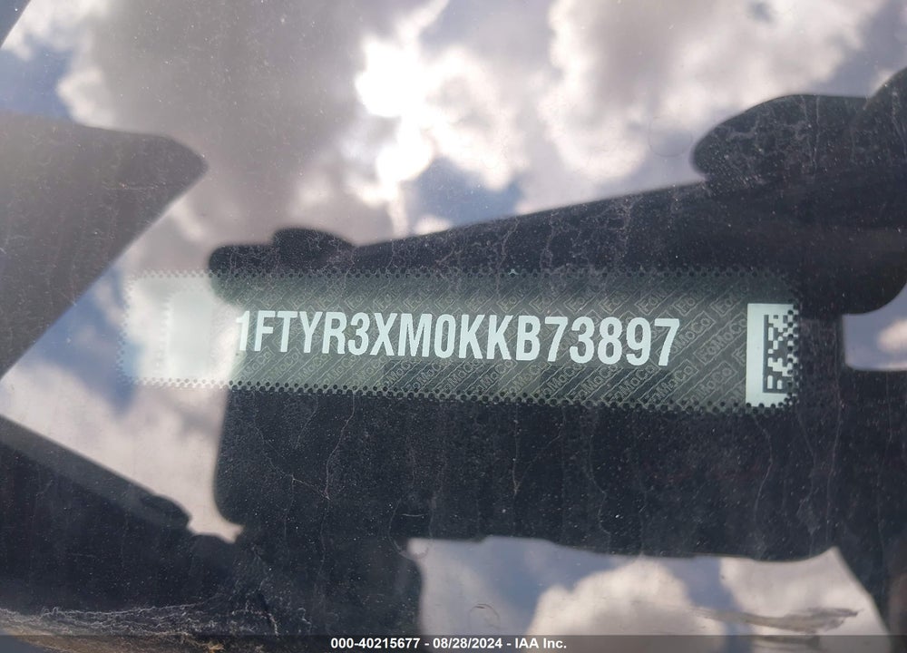 2019 FORD TRANSIT-250 VIN: 1FTYR3XM0KKB73897