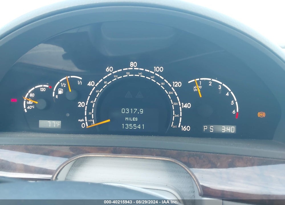 2001 MERCEDES-BENZ S 500 VIN: WDBNG75J21A154747