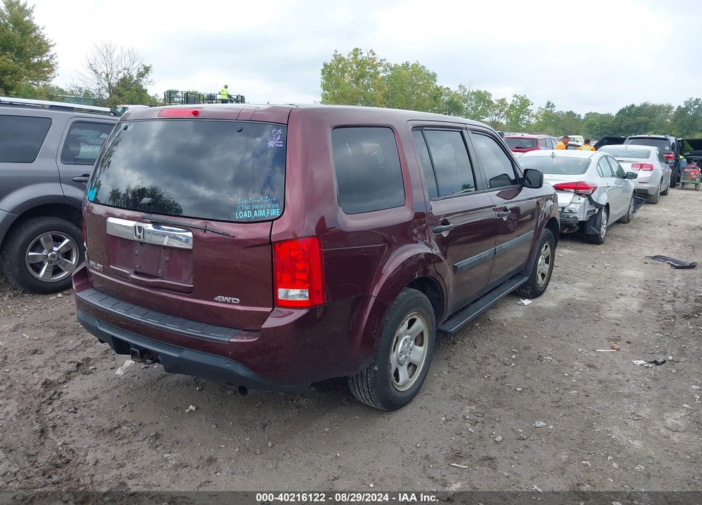 2013 HONDA PILOT LX VIN: 5FNYF4H28DB085952