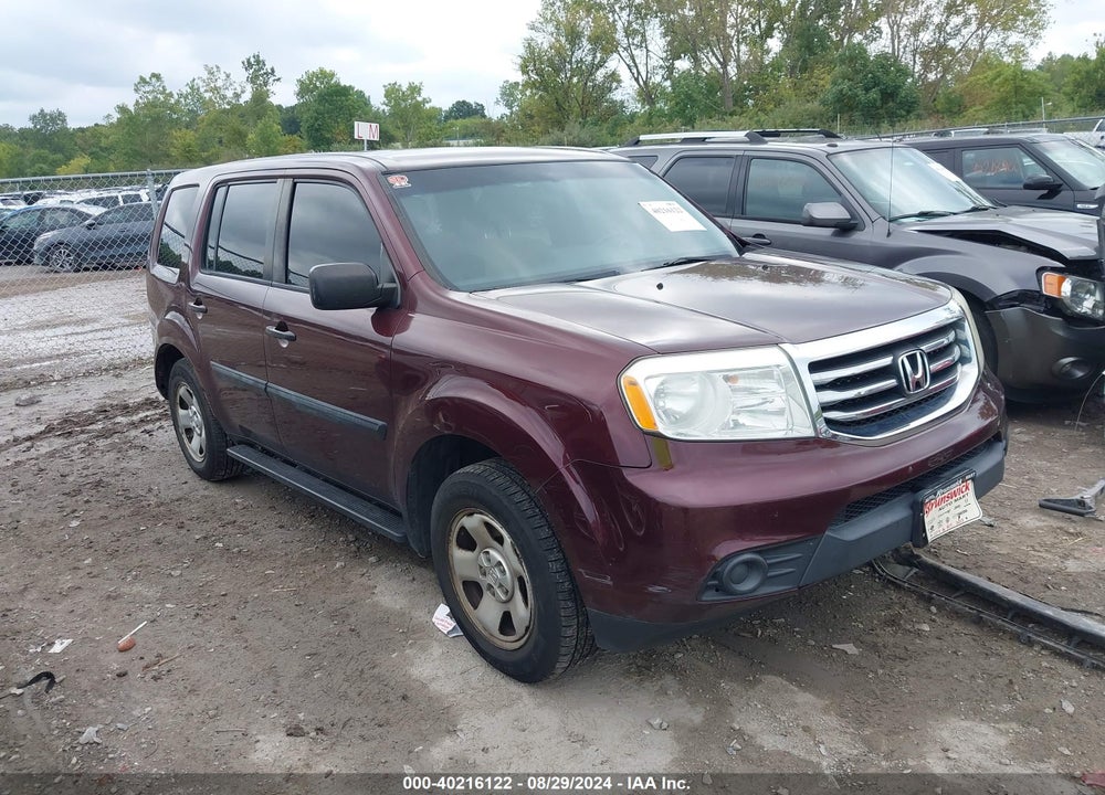 2013 HONDA PILOT LX VIN: 5FNYF4H28DB085952