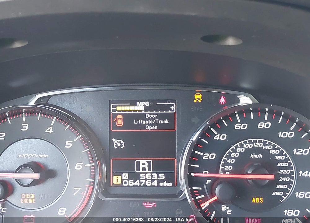 2019 SUBARU WRX VIN: JF1VA1A62K9804798