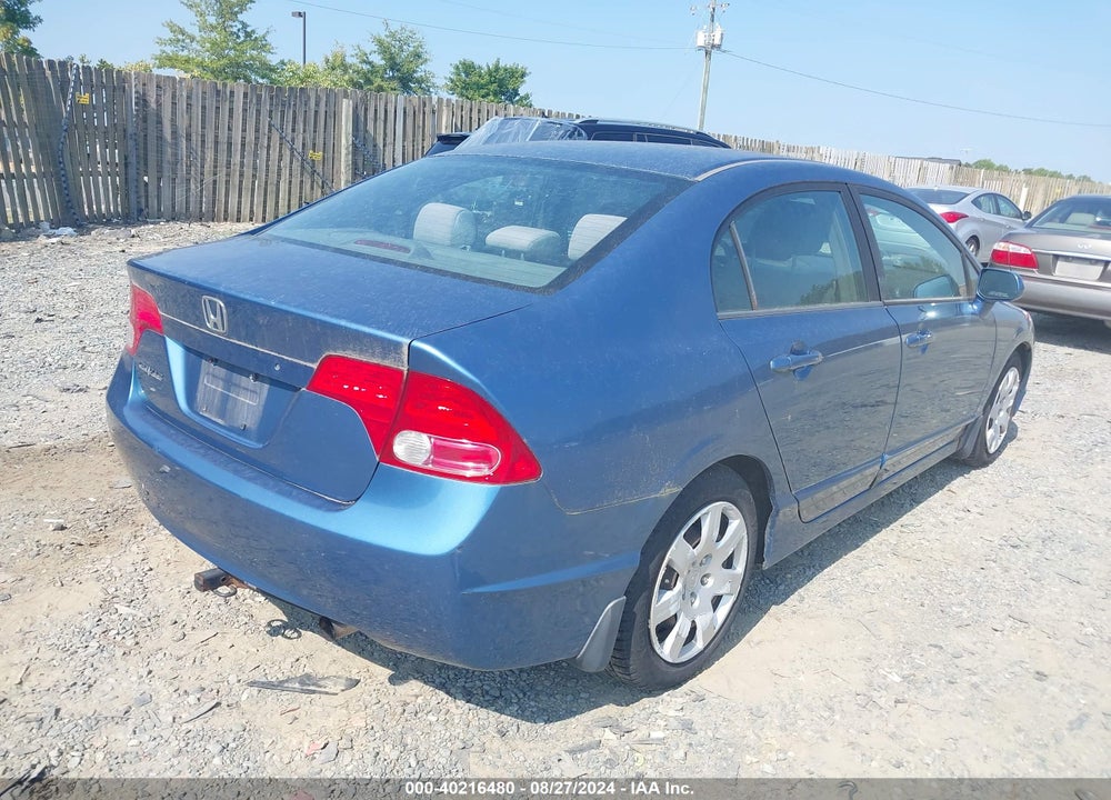 2006 HONDA CIVIC LX VIN: 1HGFA16576L039192