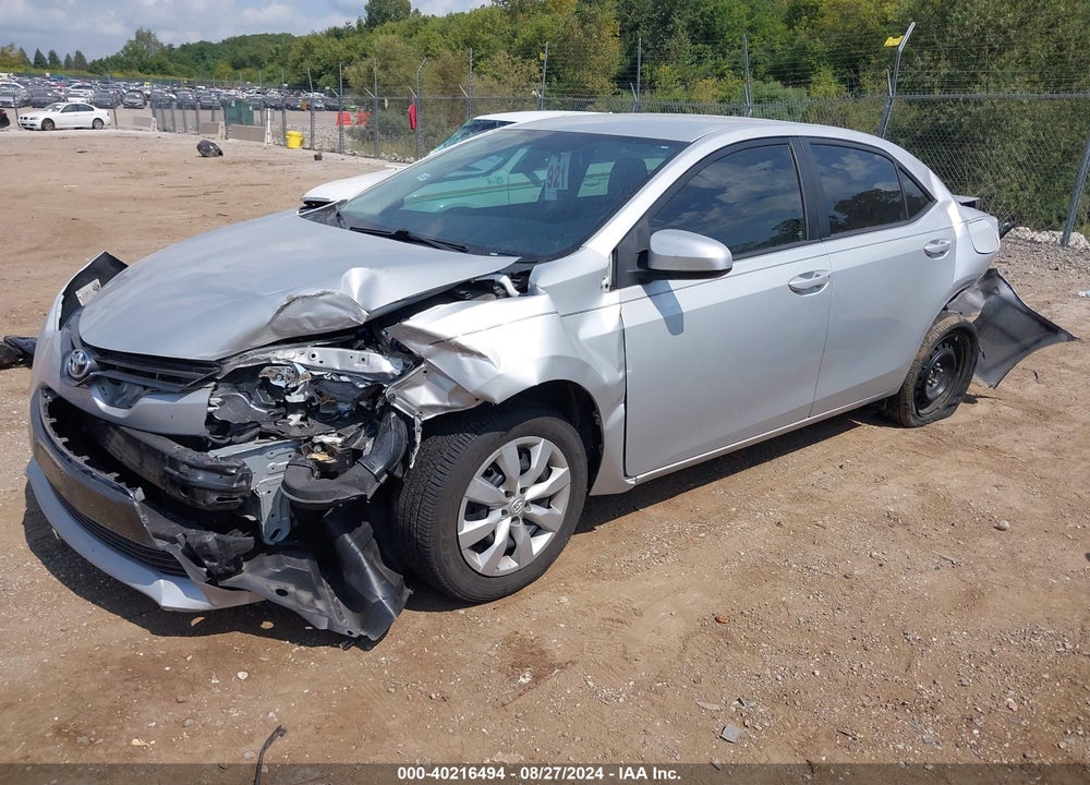 2016 TOYOTA COROLLA LE VIN: 2T1BURHE6GC703877