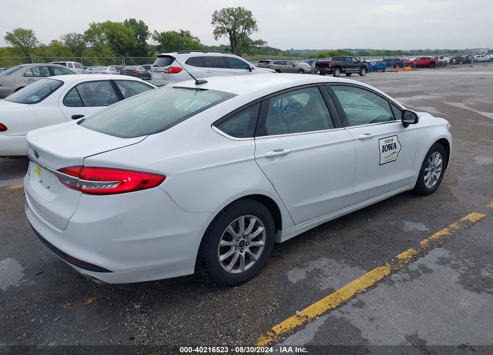 2017 FORD FUSION S VIN: 3FA6P0G77HR358318