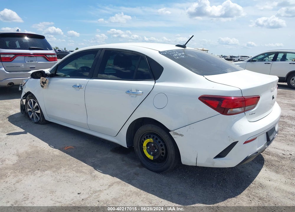 2022 KIA RIO S VIN: 3KPA24AD1NE458085