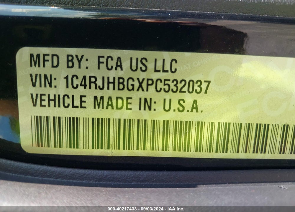 2023 JEEP GRAND CHEROKEE LIMITED 4X4 VIN: 1C4RJHBGXPC532037