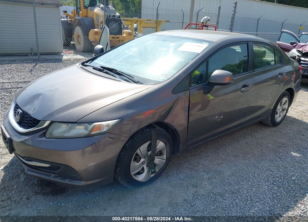 2013 HONDA CIVIC LX VIN: 2HGFB2F57DH593474