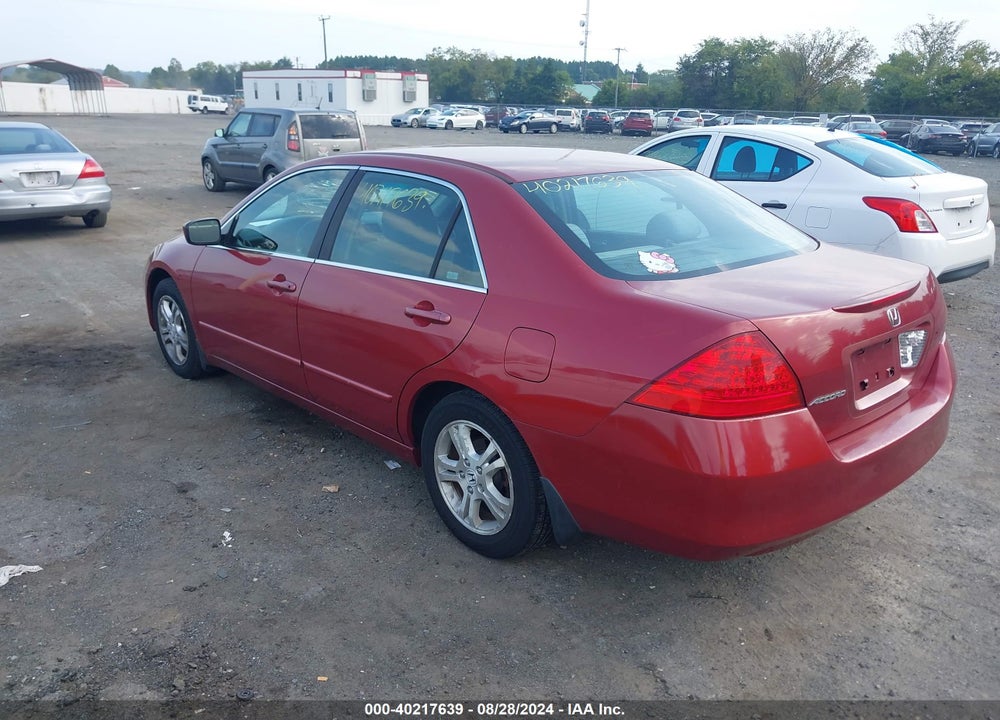 2007 HONDA ACCORD 2.4 SE VIN: 1HGCM563X7A022903