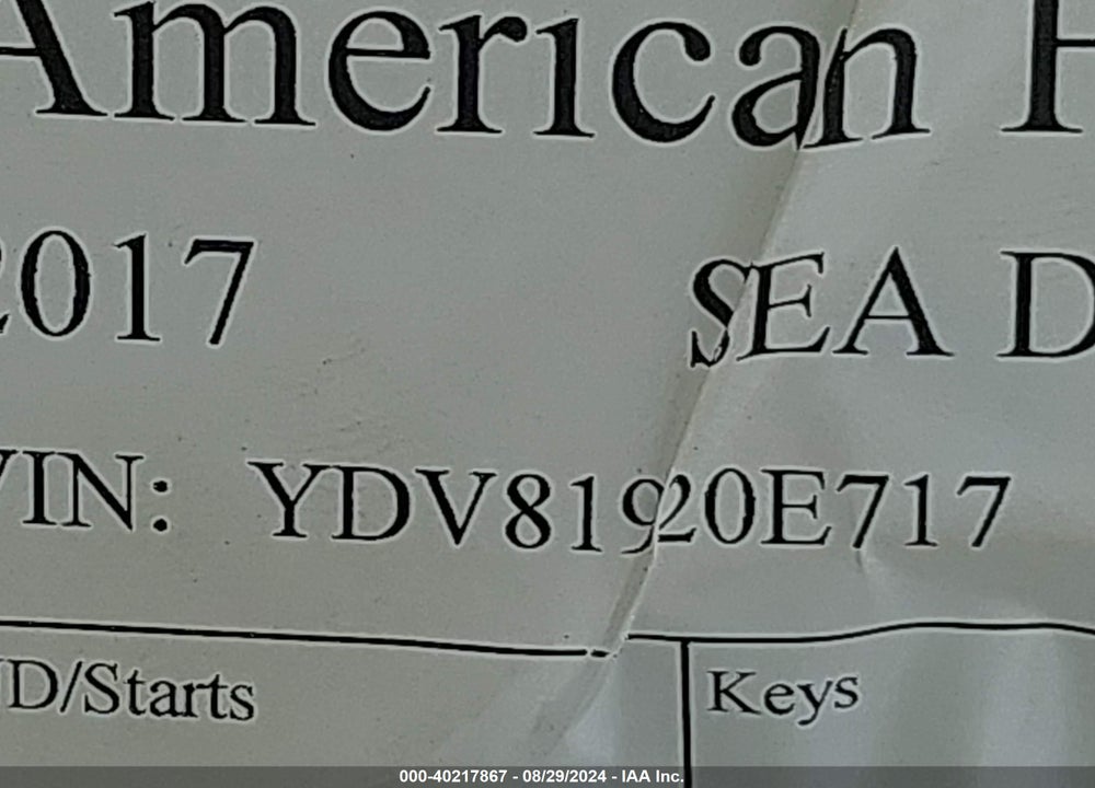 2017 SEA DOO OTHER VIN: YDV81920E717