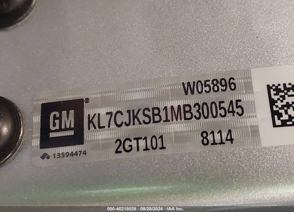 2021 CHEVROLET TRAX FWD LS VIN: KL7CJKSB1MB300545