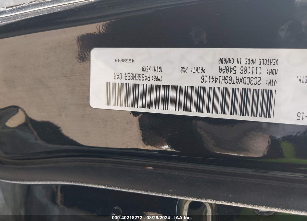 2016 DODGE CHARGER POLICE VIN: 2C3CDXAT6GH144116