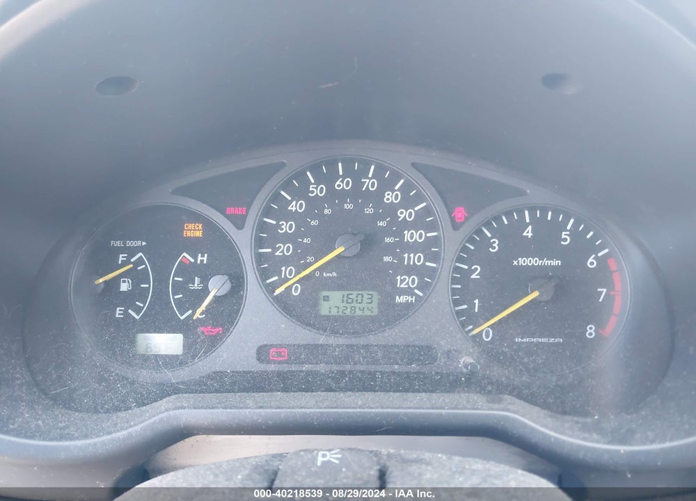 2002 SUBARU IMPREZA OUTBACK SPORT VIN: JF1GG685X2G826691