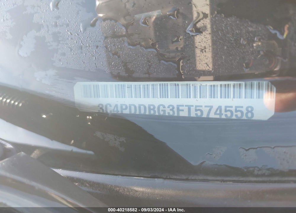 2015 DODGE JOURNEY SXT VIN: 3C4PDDBG3FT574558