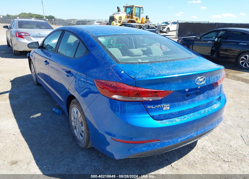 2018 HYUNDAI ELANTRA SE VIN: KMHD74LF7JU648767