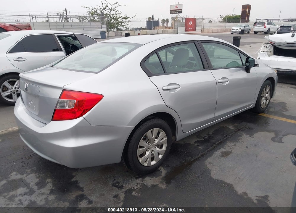 2012 HONDA CIVIC LX VIN: 2HGFB2F51CH328371