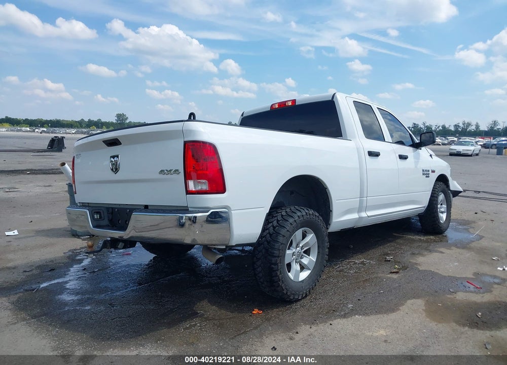 2019 RAM 1500 CLASSIC TRADESMAN QUAD CAB 4X4 6'4 BOX VIN: 1C6RR7FT3KS720463