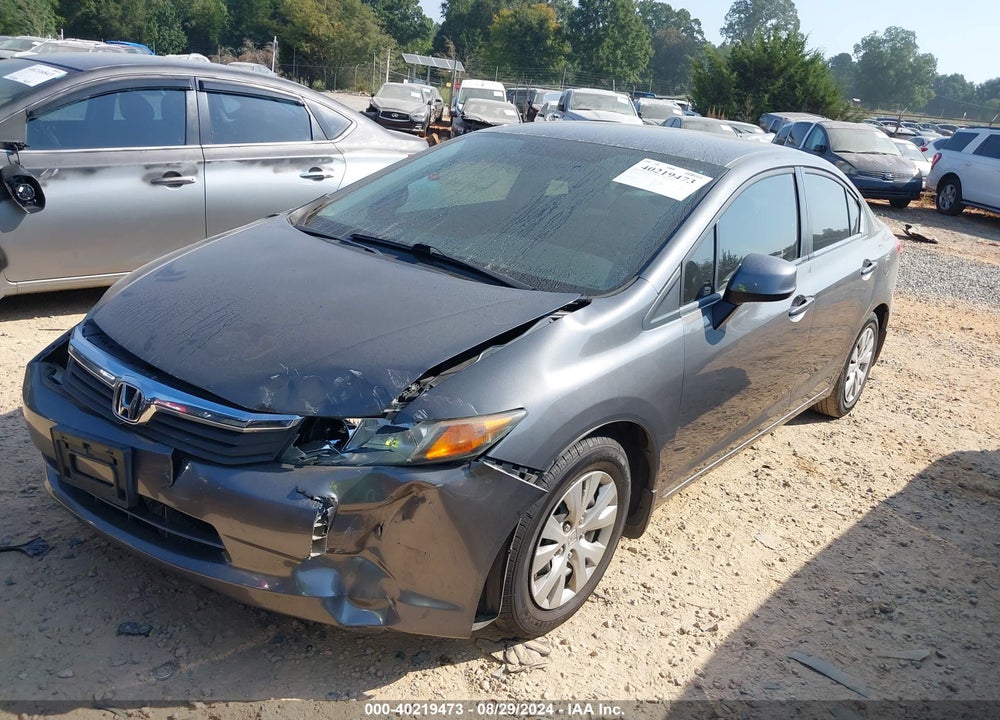 2012 HONDA CIVIC LX VIN: 2HGFB2F50CH522812