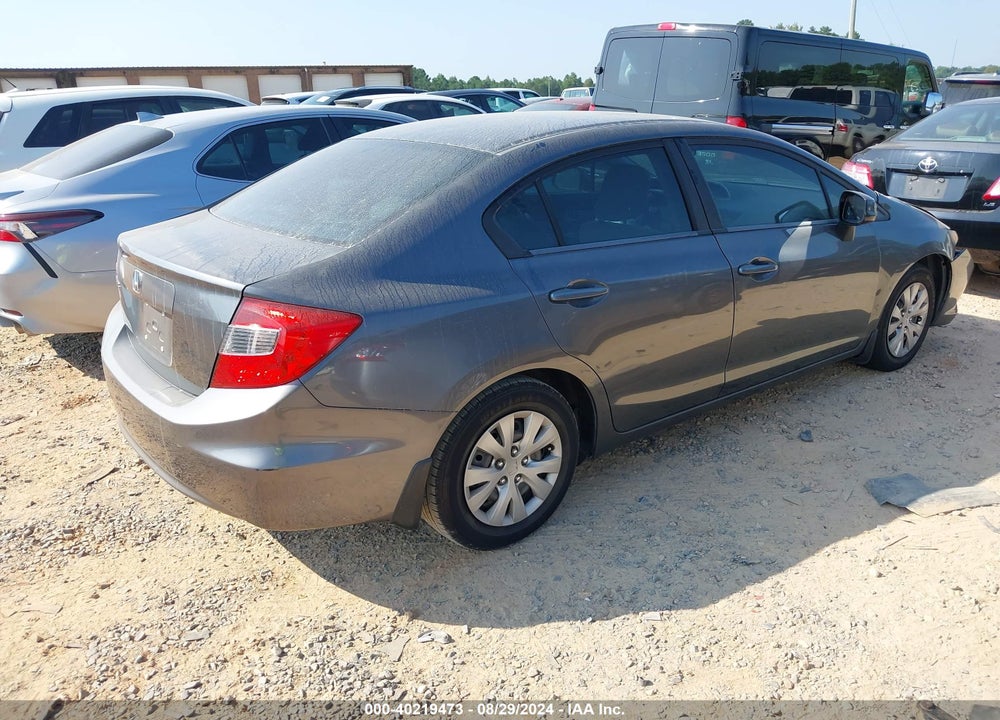 2012 HONDA CIVIC LX VIN: 2HGFB2F50CH522812