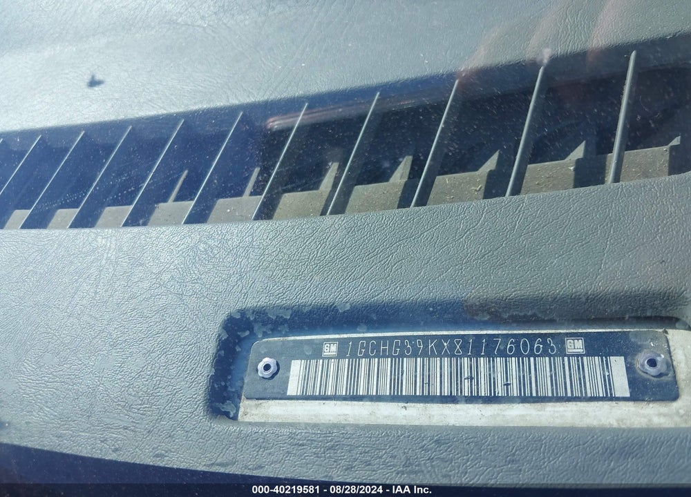 2008 CHEVROLET EXPRESS WORK VAN VIN: 1GCHG39KX81176063