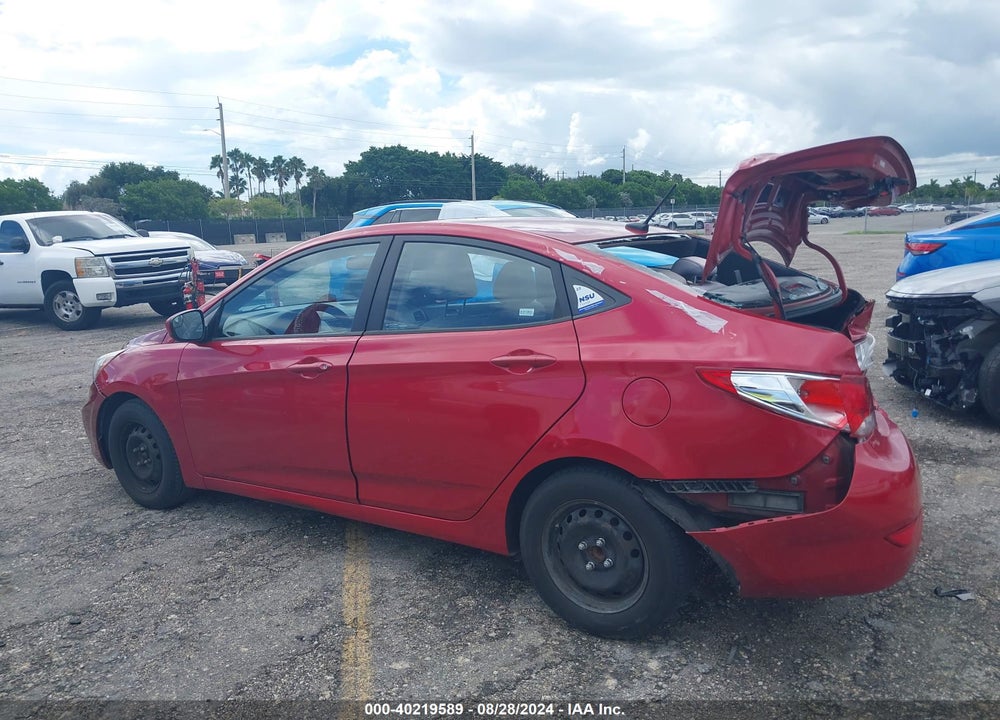 2015 HYUNDAI ACCENT GLS VIN: KMHCT4AE9FU854942
