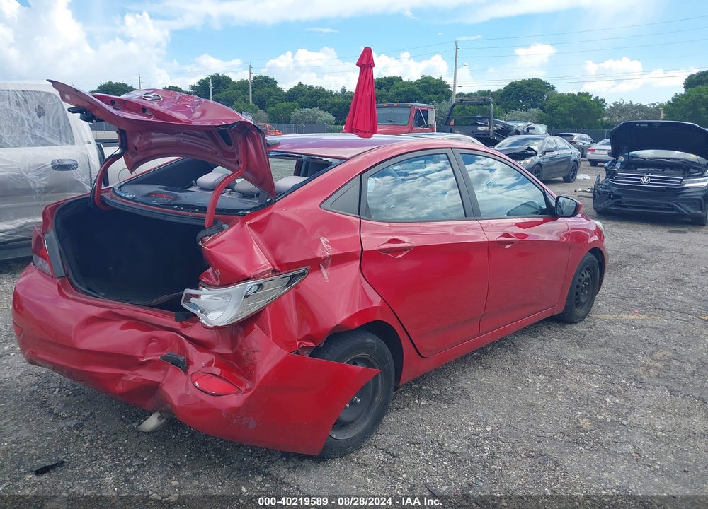 2015 HYUNDAI ACCENT GLS VIN: KMHCT4AE9FU854942