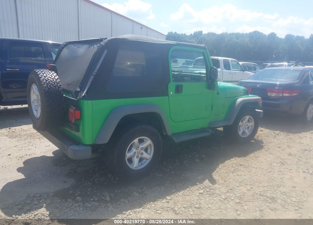 2005 JEEP WRANGLER X VIN: 1J4FA39S15P322636