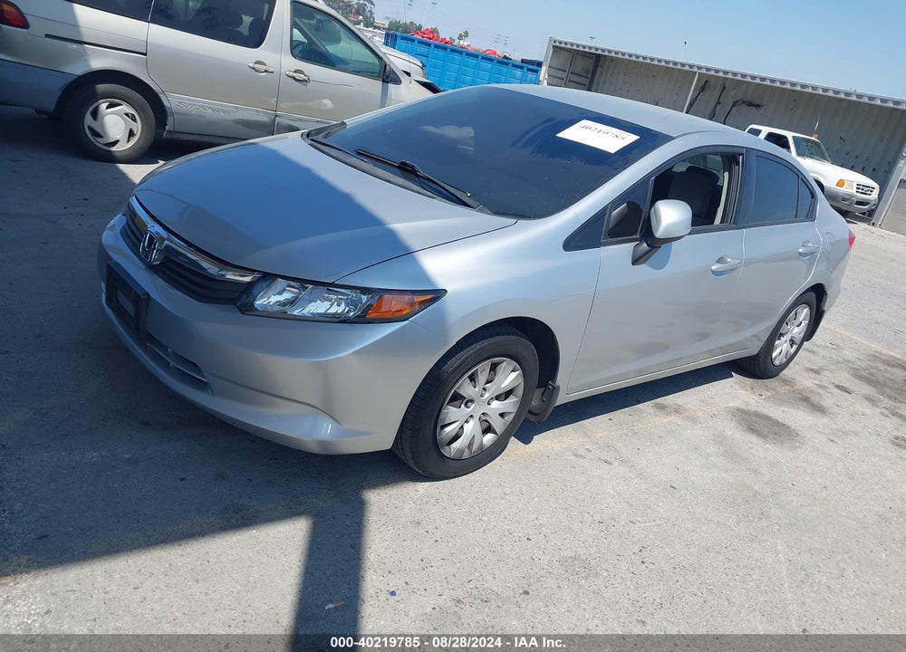 2012 HONDA CIVIC LX VIN: 19XFB2F51CE076891